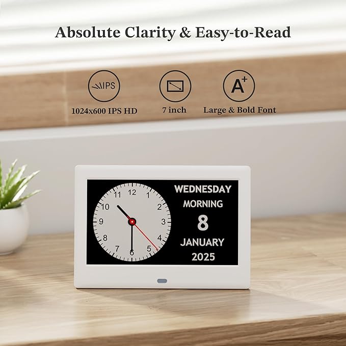 2025 NEW, Digital Clocks, Auto-Dimming, 12 Reminders & 6 Alarms, Button & - Image 3