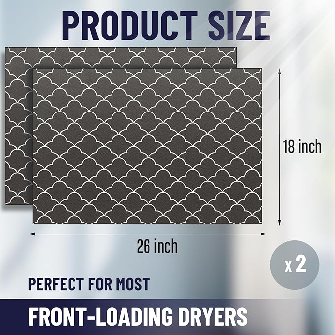 Teenyyou 2 Pcs 26" x 18" Dryer Top Protector Mat, Washer and Dryer Topper - Image 2