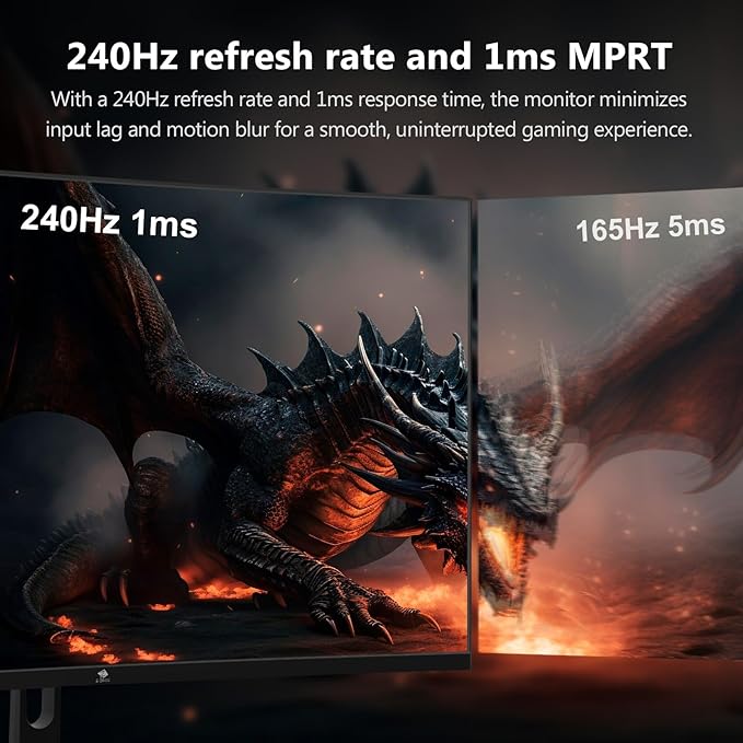 Z-Edge 32 inch Curved Gaming Monitor, FHD 1080P 240Hz Curved Monitor, 1500R - Image 2