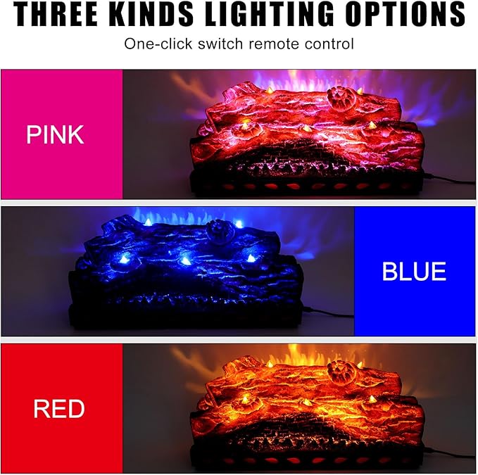 Electric Fireplace Logs Realistic Flame Effect Candle LED Flame Light USB - Image 2