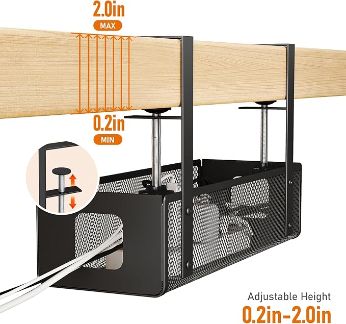 DELAMU Under Desk Cable Management Tray - Image 4