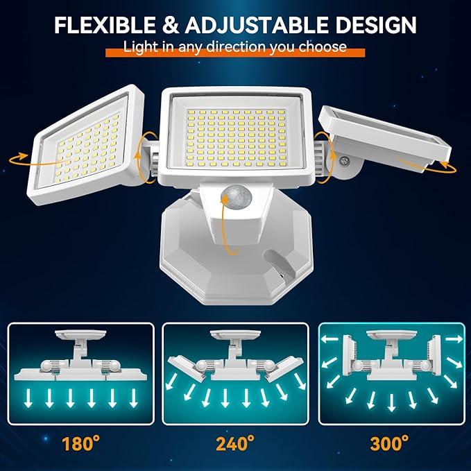 PURICH LED Security Lights Motion Sensor Outdoor Lights, 5000K Daylight - Image 2