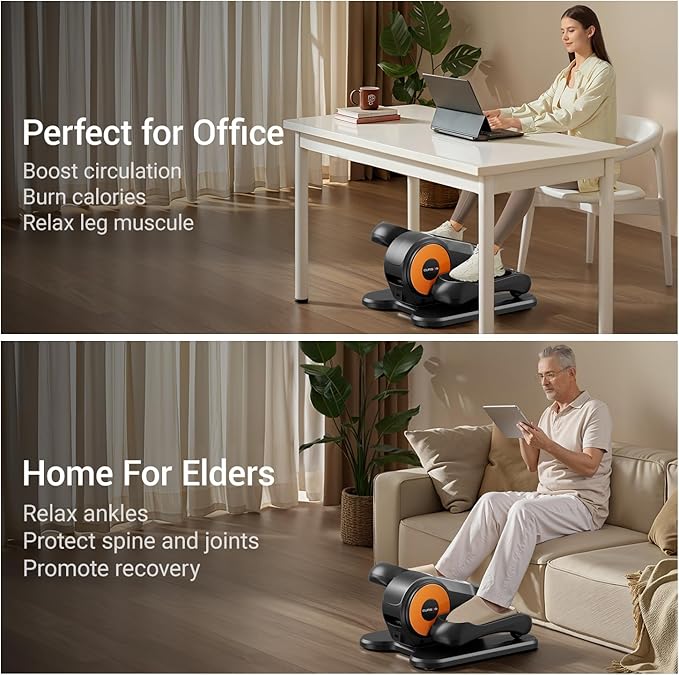 Under Desk Elliptical Machine, Electric Seated Pedal Exerciser, Min Leg - Image 7