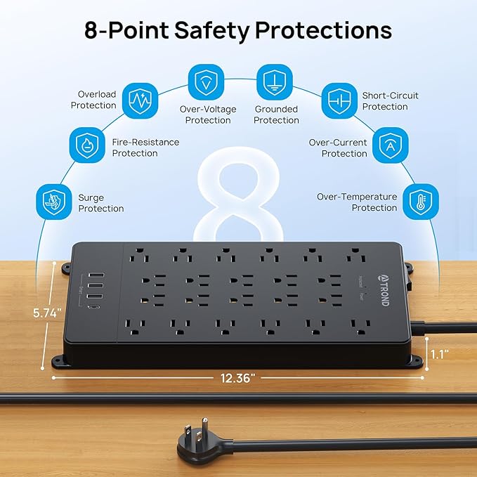 TROND Surge Protector Power Strip - Image 6