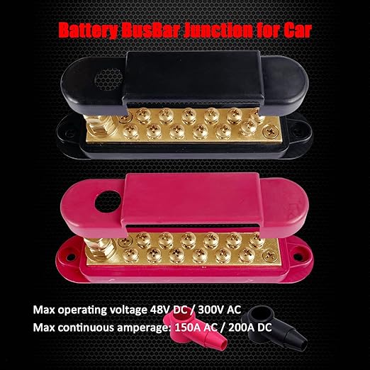 1/4" Stud Power Distribution Block Bus Bar - Image 2