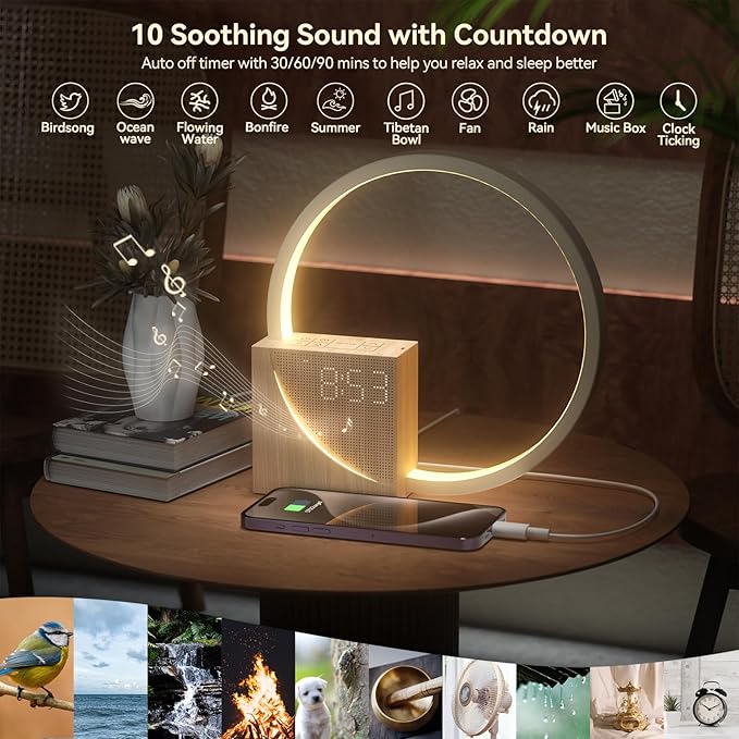 Vivilumens Sunrise Alarm Clock for Heavy Sleepers Adults, Wake-up Light - Image 4