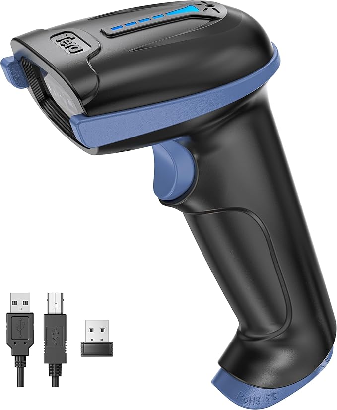 Tera 1D 2D QR Barcode Scanner Wireless and Wired by Tera