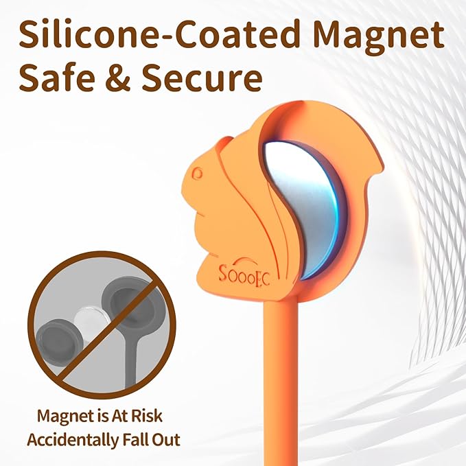 SOLIDATOR Fun Squirrel Magnetic Cable Ties – 24 Pack, Reusable Silicone Cord - Image 6