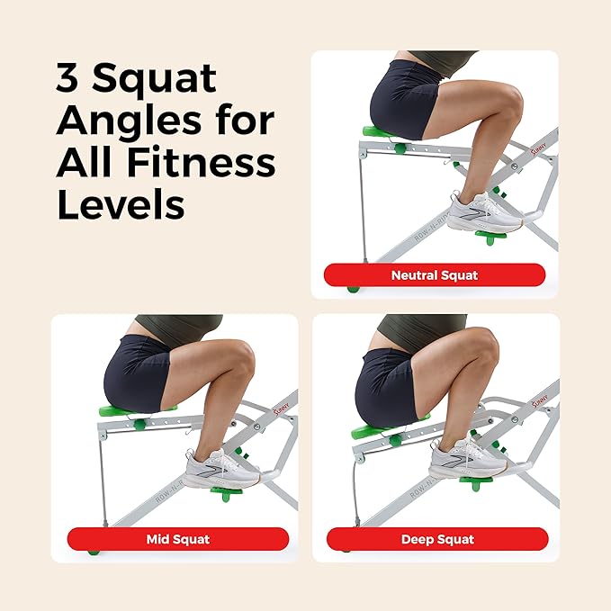 Sunny Health & Fitness Smart Row-N-Ride Glute & Leg Trainer, Foldable Squat - Image 4