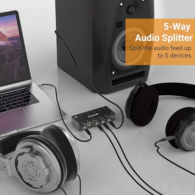Cubilux 5-Way 6.35mm Stereo Audio Splitter - Image 2