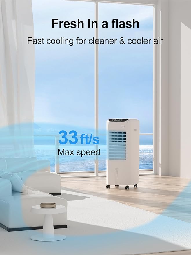 Landeagle 32" Swamp Cooler Air Conditioner, 1800CFM Evaporative Coolers - Image 4
