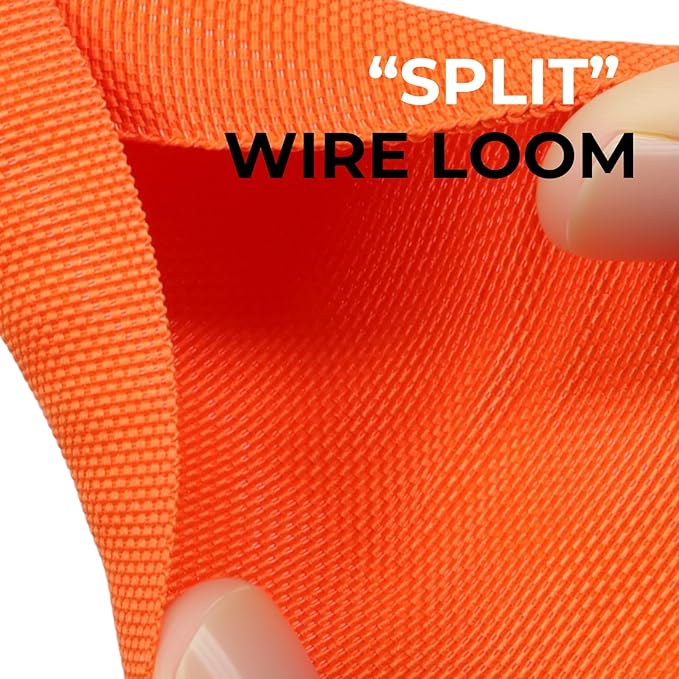 Holed 1 inch Split Braided Cable Management Sleeve - Image 3