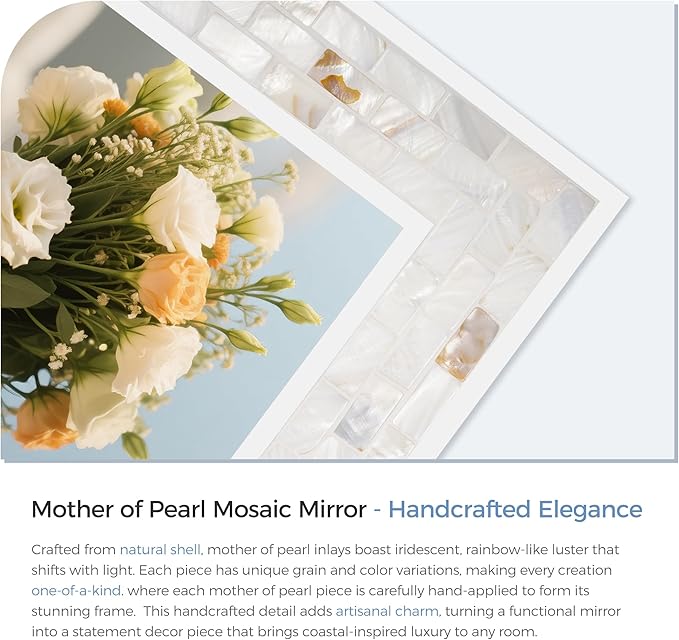 Tanmicoshomy 24 x 47 Inch White Rectangle Wall Mirror, Rectangular Mirrors - Image 5
