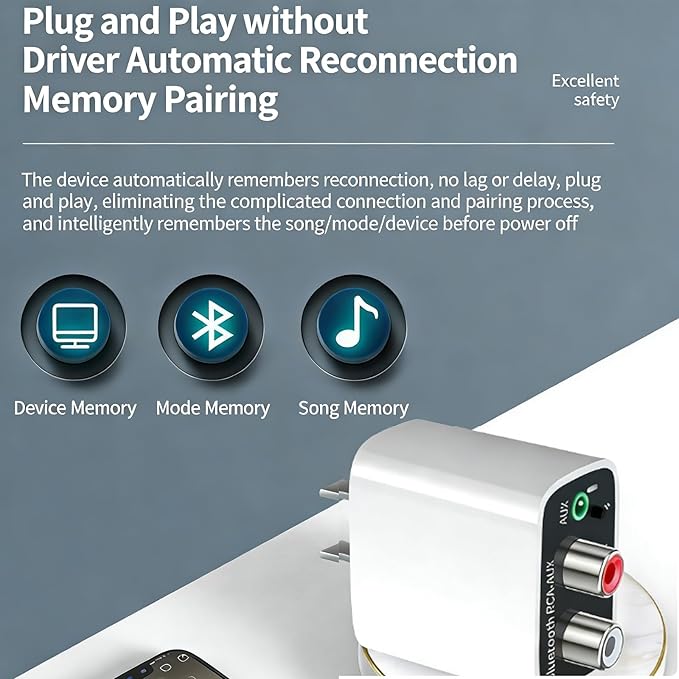 wantract Bluetooth 5.4 Receiver – Upgrade Old Speakers to Wireless Audio - Image 7