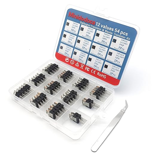 12 Values 54 Pcs Darlington Transistors Bipolar Power Transistor TIP31C TIP32C by minidodoca
