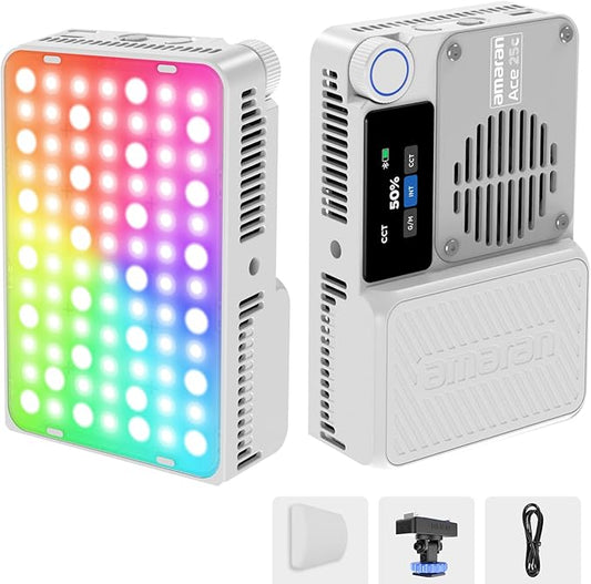 Amaran Ace 25c Pocket RGBWW LED Light, Boost Mode Up to 32W, Full-Color Mini by amaran