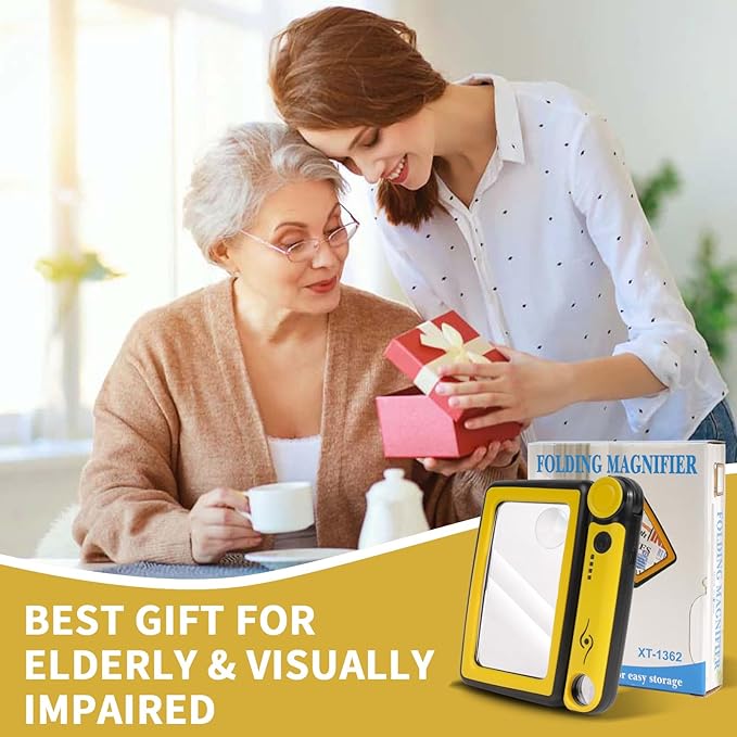 Magnifying Glass with Light, 3 Light Modes Folding Lighted Magnifying Glass - Image 7