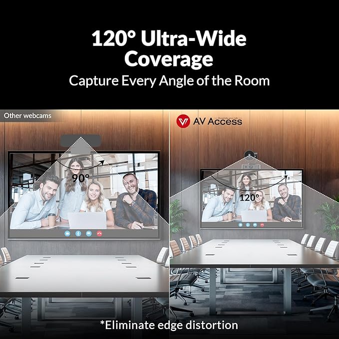 AV Access 4K Conference Room Camera, Dual Lens Cam, 3X Optical/5X Digital Zoom - Image 5
