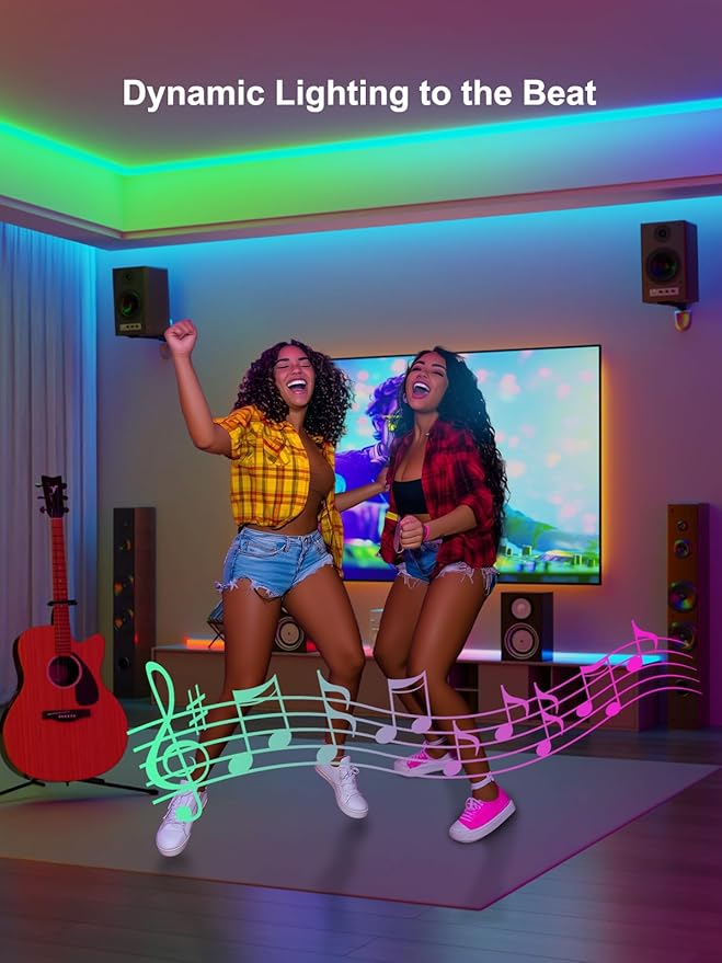 Smart LED Strip Lights with Covers 16.4ft, ‎RGB+WW+CW Strip Light Compatible - Image 6