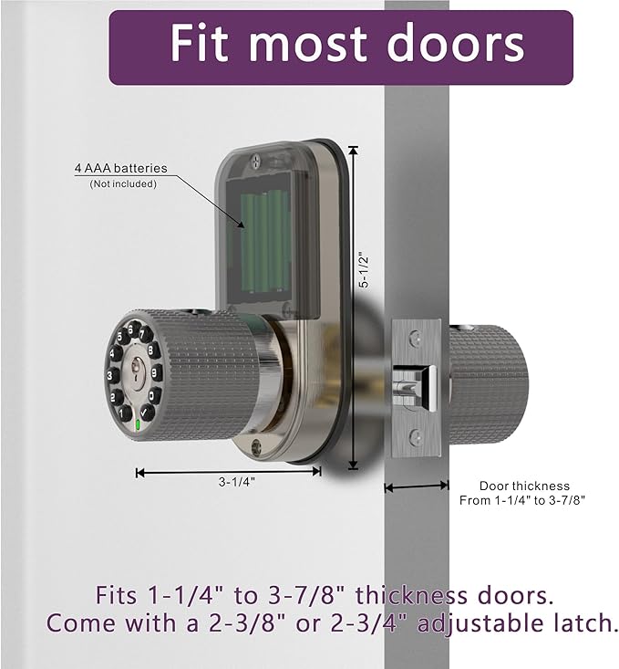 BOTHSTAR Double Sided Keyless Door Knob Lock - Image 5