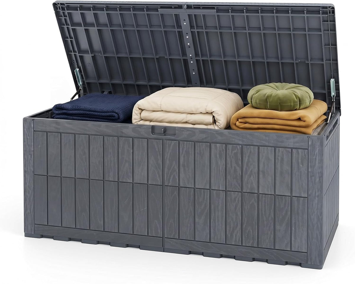 tangkula 180 gallon outdoor storage box with lockable, main product view