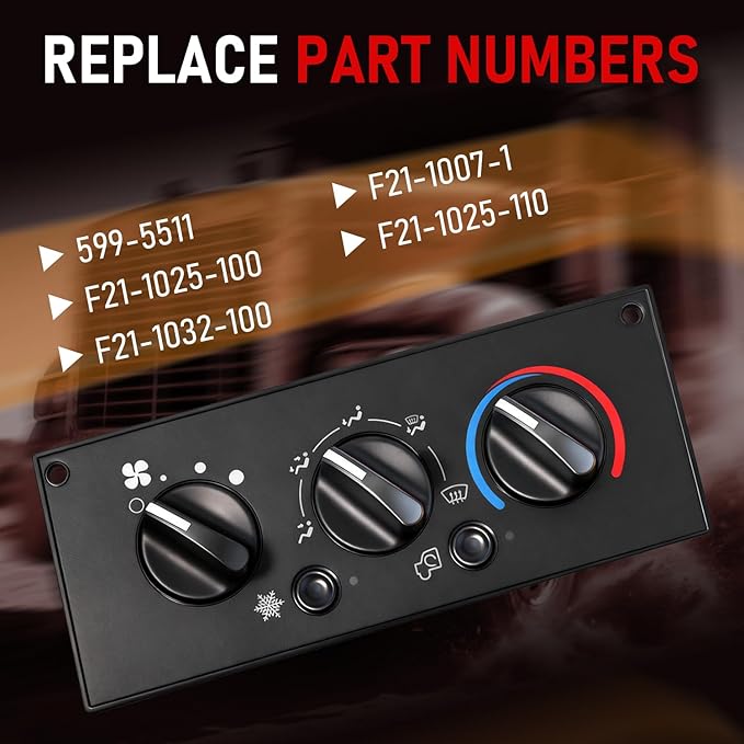 Front Climate Control Module 599-5511 Heavy Duty AC Control Panel Compatible - Image 4