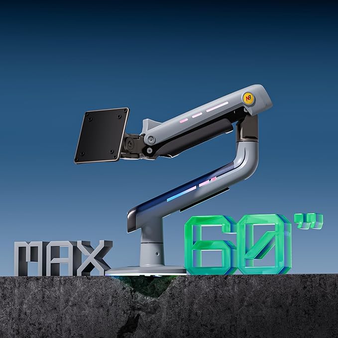 NB Gaming Monitor Arm or for 32 to 60 Inches Screen, Load up to 20 kg, VESA - Image 2