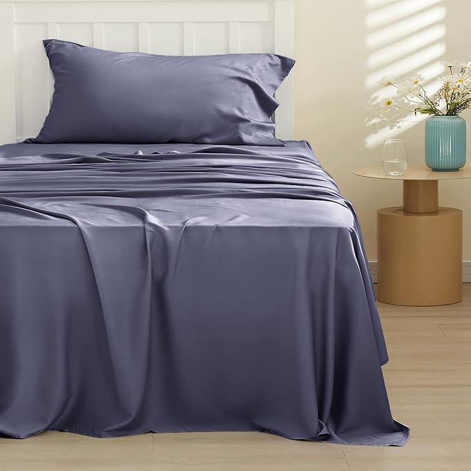 Bedsure Cooling Sheets Twin, Rayon Derived from Bamboo, Cooling Sheets - Image 2