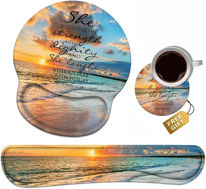 Keyboard Wrist Rest + Mouse Pad Wrist Support Set by Unknown