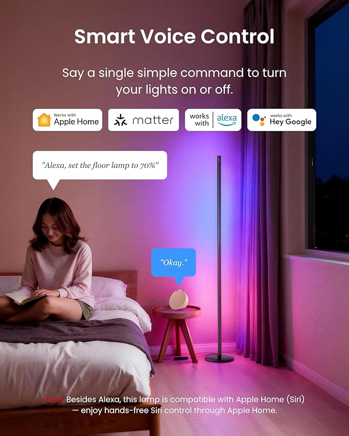 SwitchBot Smart Floor Lamp RGBICWW Voice/App Controlled Works - Image 2