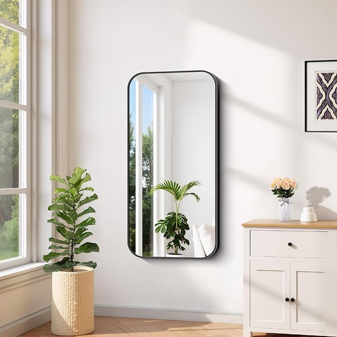 FORBATH Bathroom Mirror 20" x 40", Rectangle Black Bathroom Mirror - Image 4