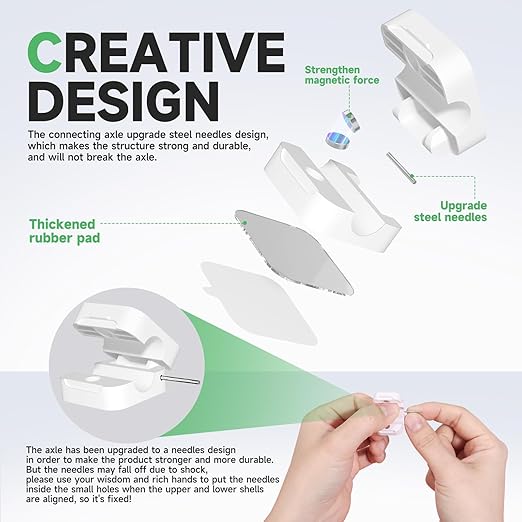 12 White Magnetic Cable Clips, Under Desk Cable Management, Cord Holder - Image 7