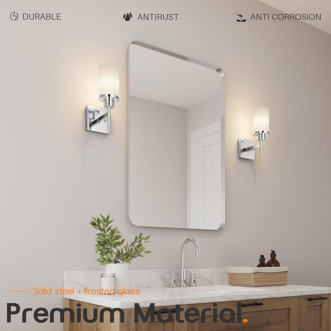 AONEON Vanity Lights Polished Chrome Bathroom Light Fixtures - Image 3