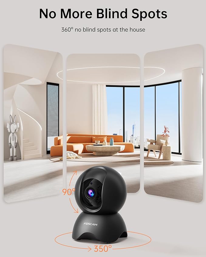 FOSCAM 3K 5MP WiFi Pet Cameras for Home Security, 2.4GHz Indoor Camera Baby - Image 5