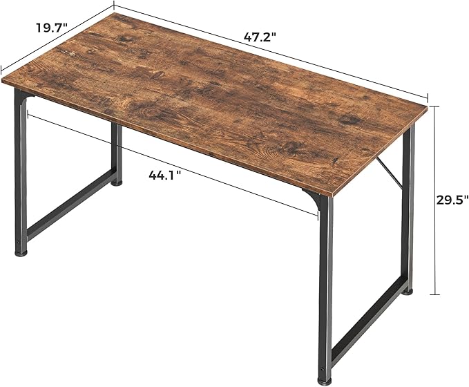 Huuger Computer Desk, 48 Inch Office Desk, Gaming Desk - Image 3