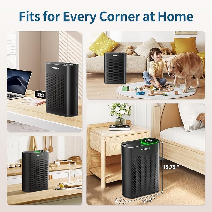 Powerful Air Purifiers for Home Large Room Up to 2400 Ft², ECOSELF HEPA Air - Image 5