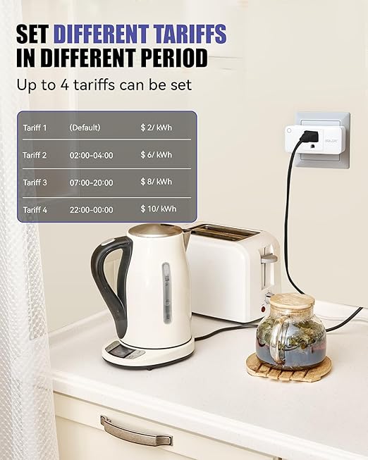 BALDR Wi-Fi Home Power Monitor Consumption Watt Meter w/Smart Socket - Image 6