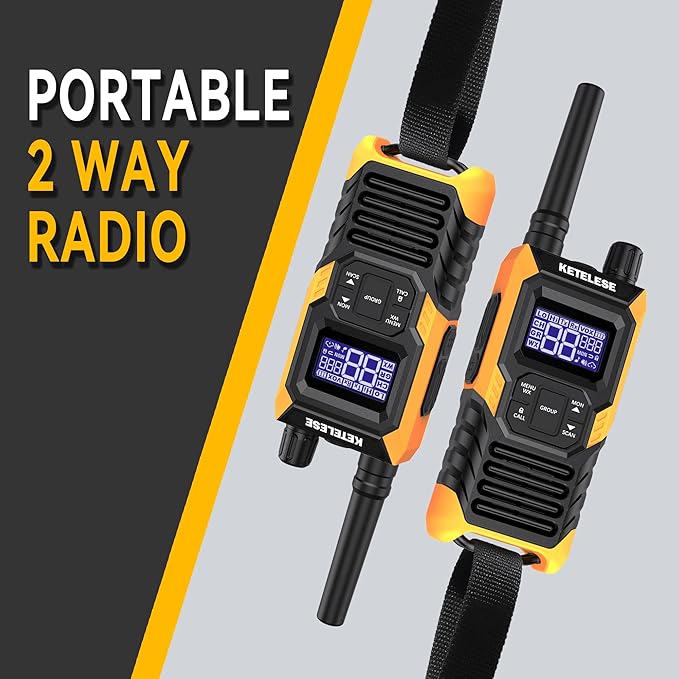 KETELESE T4 Walkie Talkie IP67 Waterproof, Type-C Rechargable Two Way Radio - Image 5