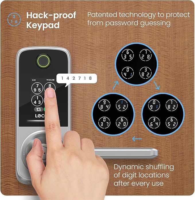 Lockly Smart Lock Secure Pro, Fingerprint Door Lock, Keyless Entry, Built-in - Image 4