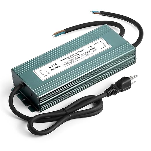 LLTOP LED Driver 400 Watts 110V/120V AC to 24V DC 16.6A Power Supply Waterproof by LLTOP
