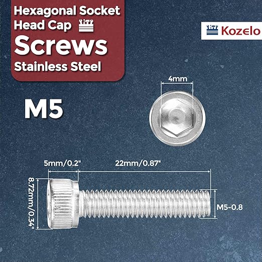 Kozelo 30pcs Socket Head Cap Screws - Image 2