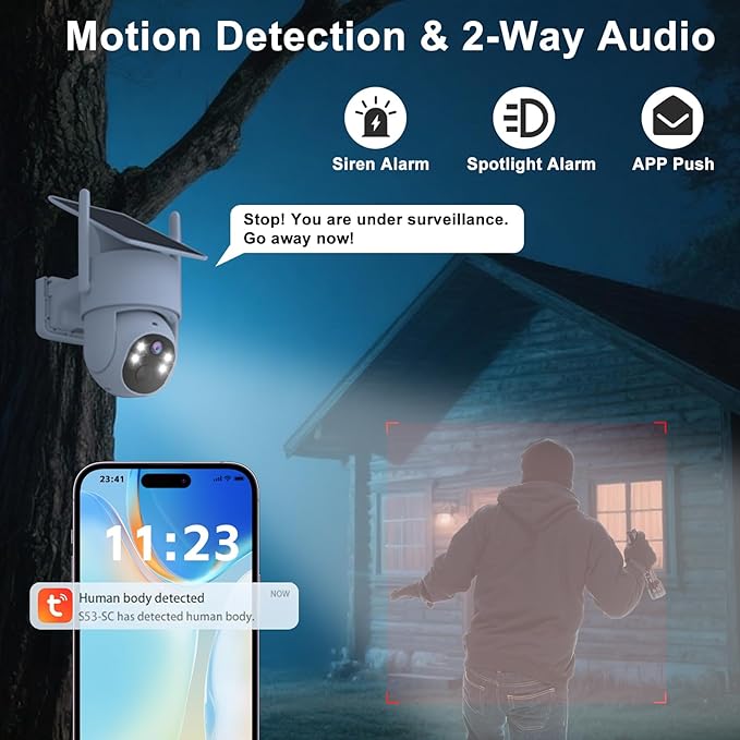 Kweiugfi 4G LTE Cellular Security Camera Outdoor, 365 Days Unlimited Data - Image 4