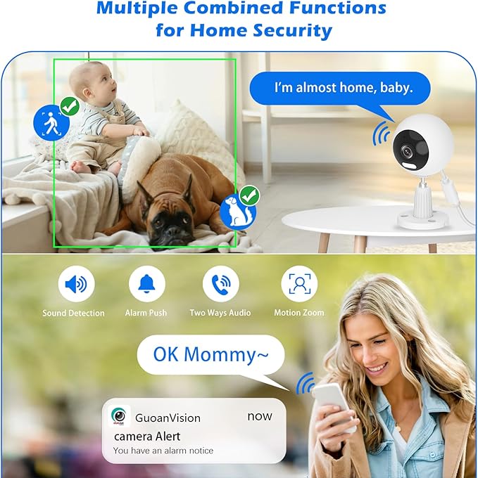 GUOANVISION 5G Cameras for Home Security, 3MP Outdoor Indoor Security Camera - Image 6