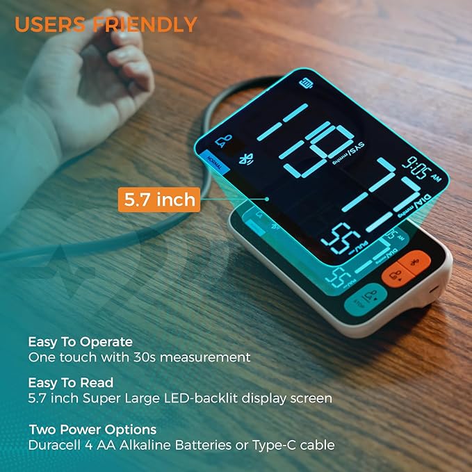 Meraw Blood Pressure Cuff Automatic Arm, Blood Pressure Monitor Home Use - Image 7