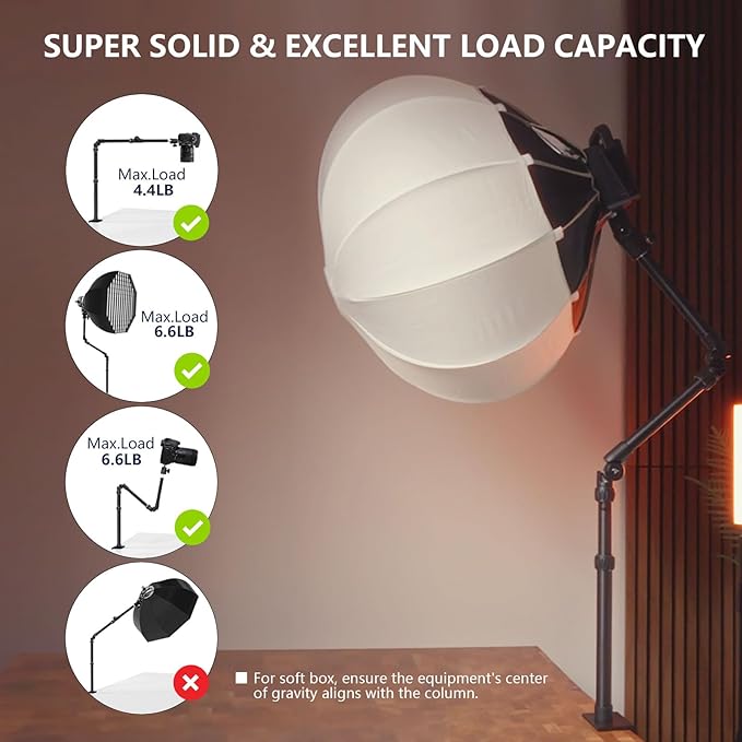 【All Metal】RAUBAY Desktop Magic Arm, Overhead Camera Desk Mount, Table Light - Image 4