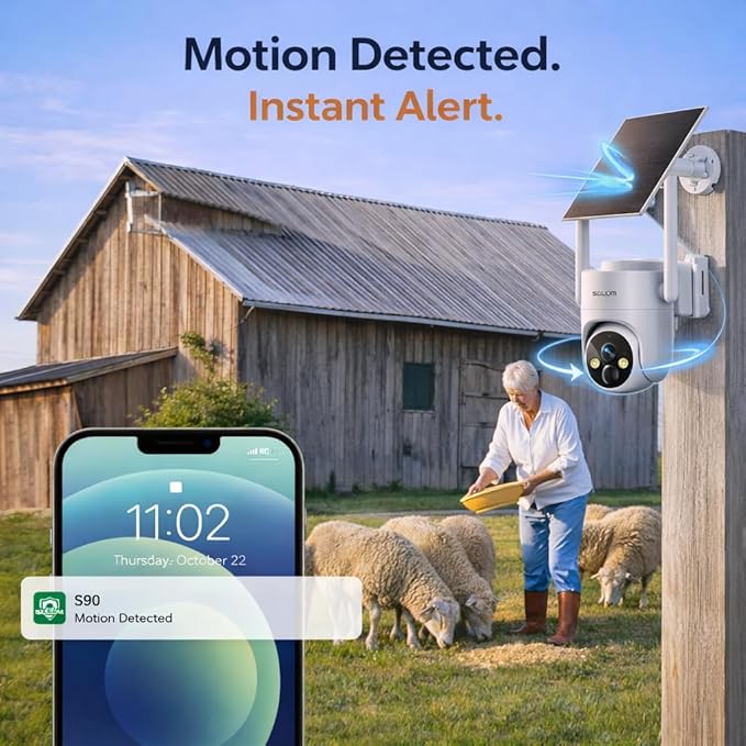 SOLIOM 4G LTE Cellular Security Camera, No WiFi Security Camera, Security - Image 6