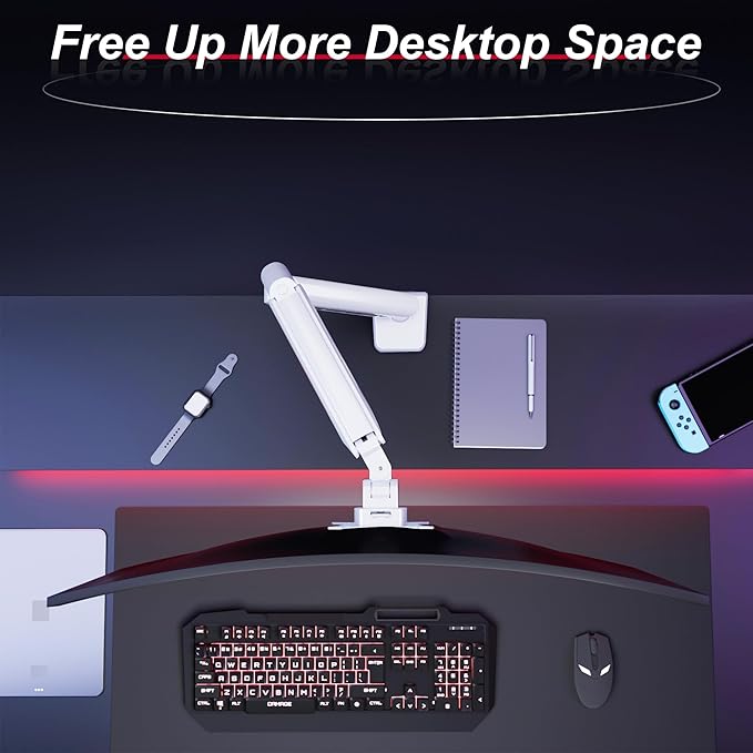 Fydeamer Monitor Arm for 17-35" Screens up to 24.2 lbs, Ergonomic Gas Spring - Image 6