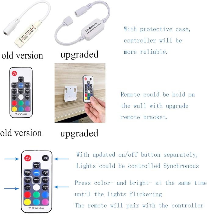 Mini Remote Controller for RGB Color LED Strip Lights, RF Dimmer for 12V DC LED - Image 5