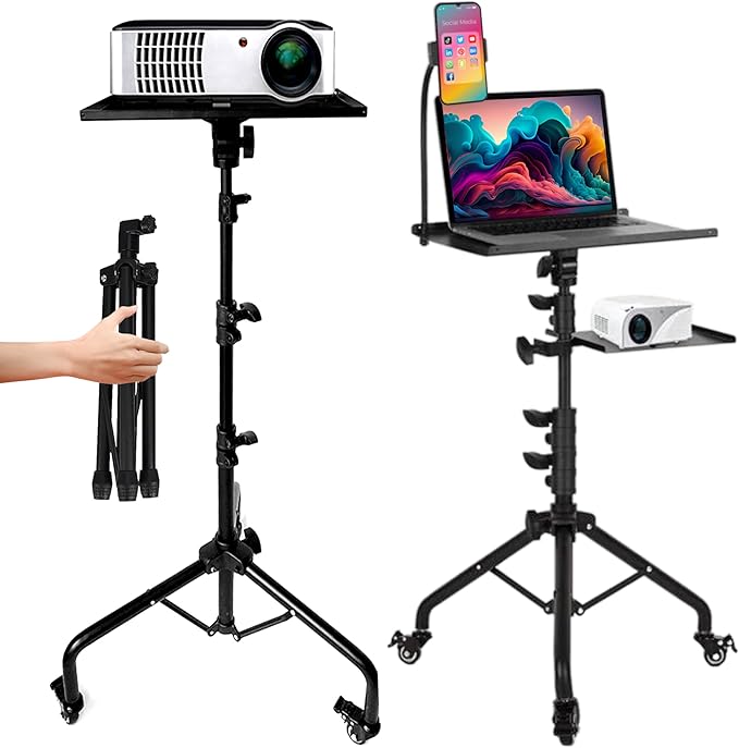 Prozipy Laptop & Projector Tripod Stand Adjustable Height 26 to 51” Wheely by Prozipy