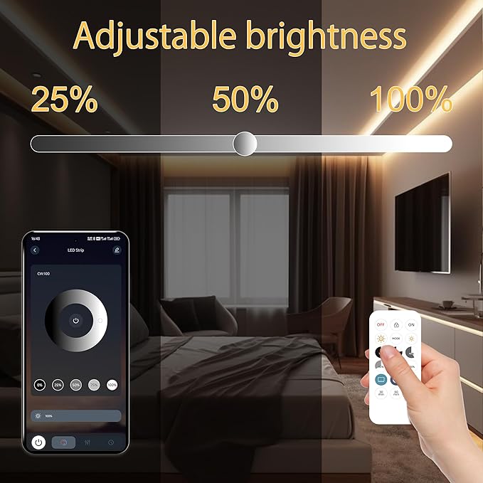 AXMOTUT 32.8ft COB LED Strip Light Warm White, High Bright LED Strips - Image 4